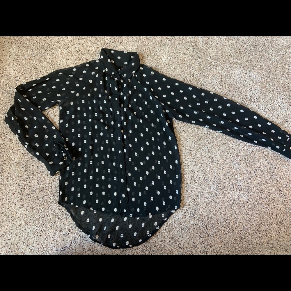 Button up skull shirt